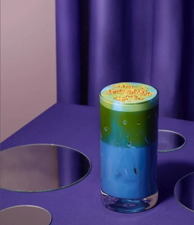 Blue butterfly-pea matcha